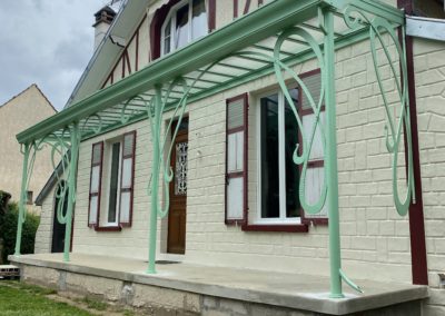 Verrière forgée style art déco