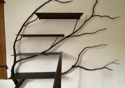 Bibliothèque arbre en acier forgé