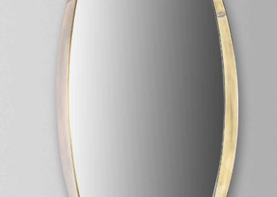 Miroir en laiton brutaliste